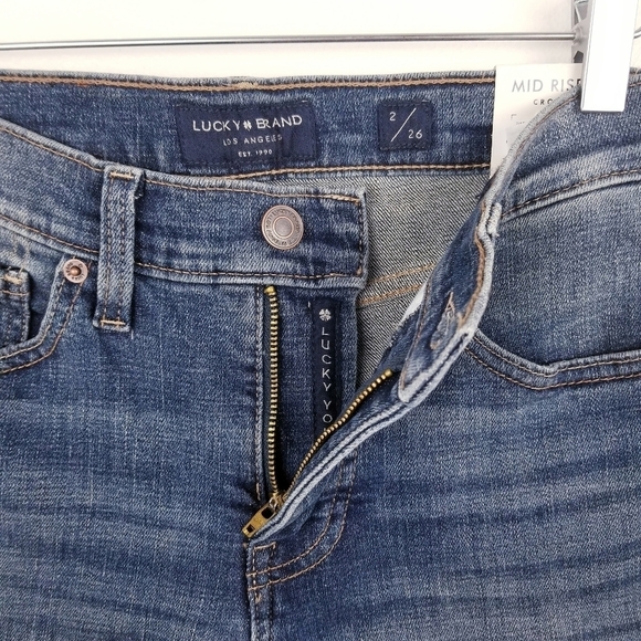 Lucky Brand Mid Rise Crop Ava Jeans NWT - Picture 7 of 12